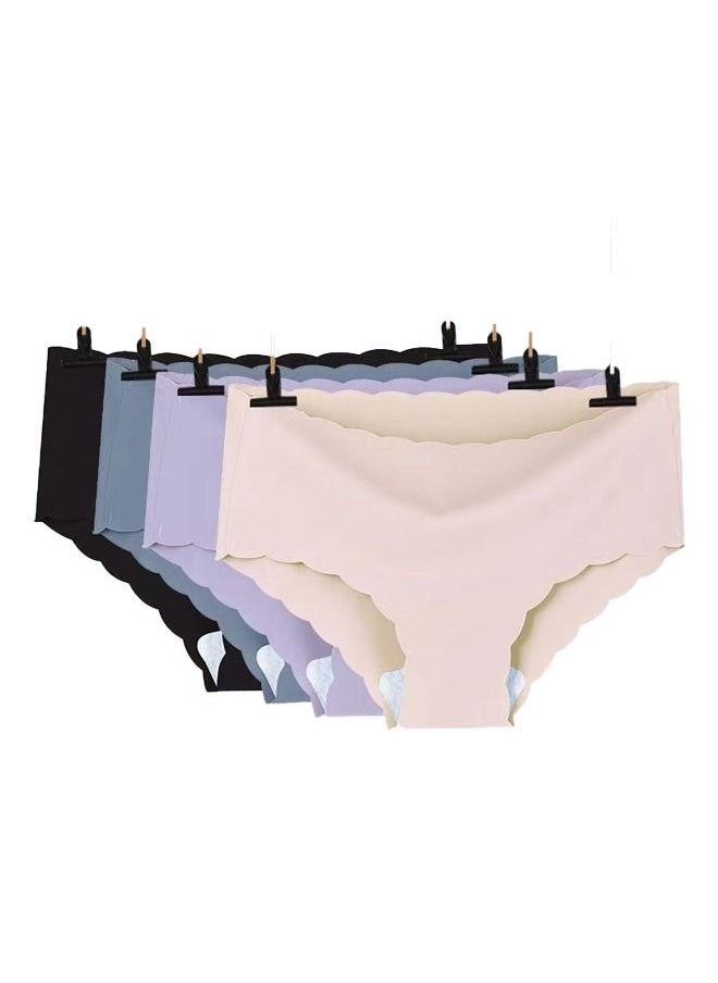 Zeemey - Zeemey 7 Pack Women’s Seamless Cheeky Hipster Underwear No Show Panties Invisibles  Breathable Briefs Soft Stretch Bikini Lingerie - Image 1