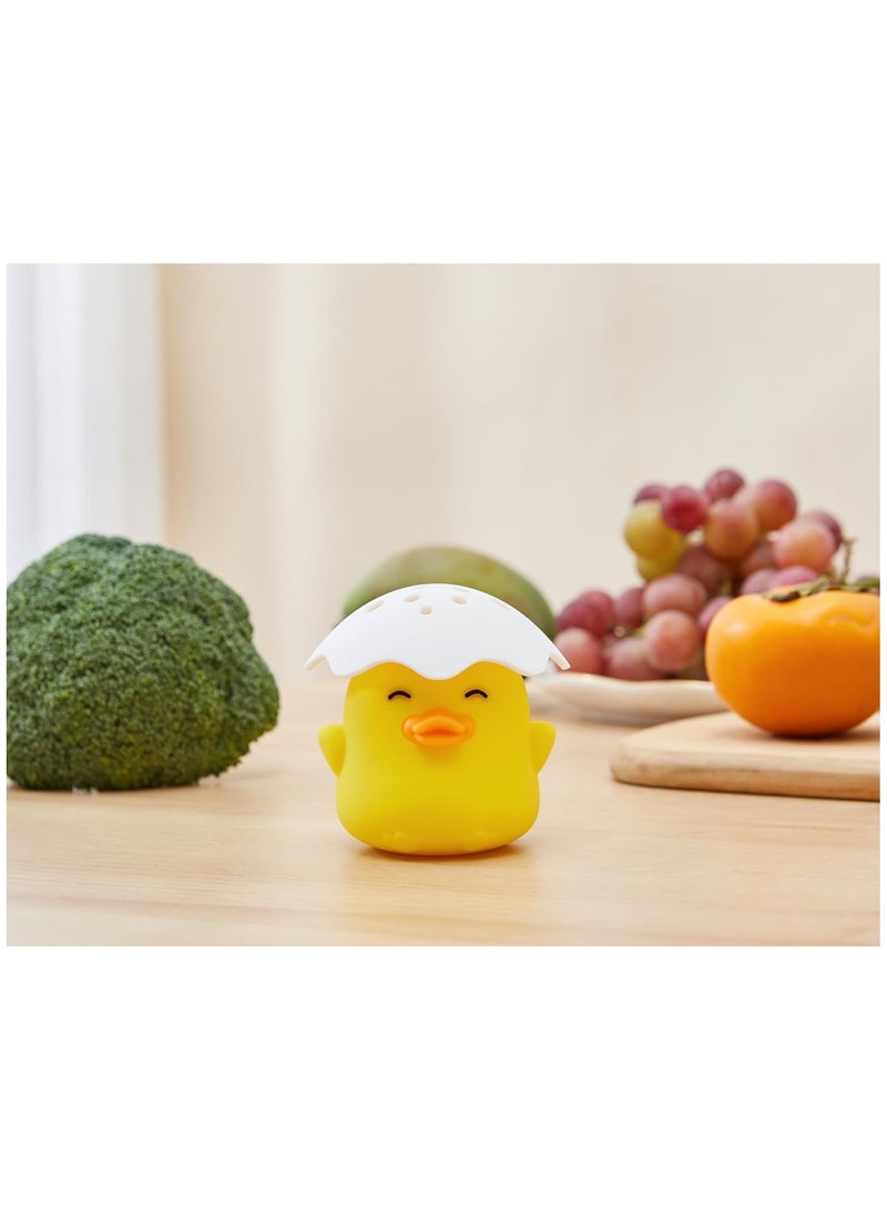 Duck Refrigerator Baking Soda Deodorizer Holder, Refrigerator Odor Absorber Refrigerator Odor Eliminator, Can Absorb Odor, Food Grade Refrigerator Odor Eliminator (Yellow）