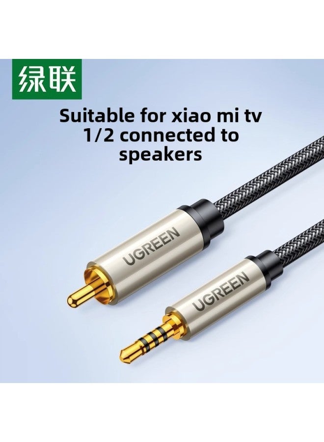 Green Union Coaxial Audio Cable 3.5mm To Single Lotus Head SPDIF Output Suitable For Xiaomi TV Audio Box-Colour:Black (for Xiaomi Tv Only) Spdif Cable-Line Length:1m  - Image 2