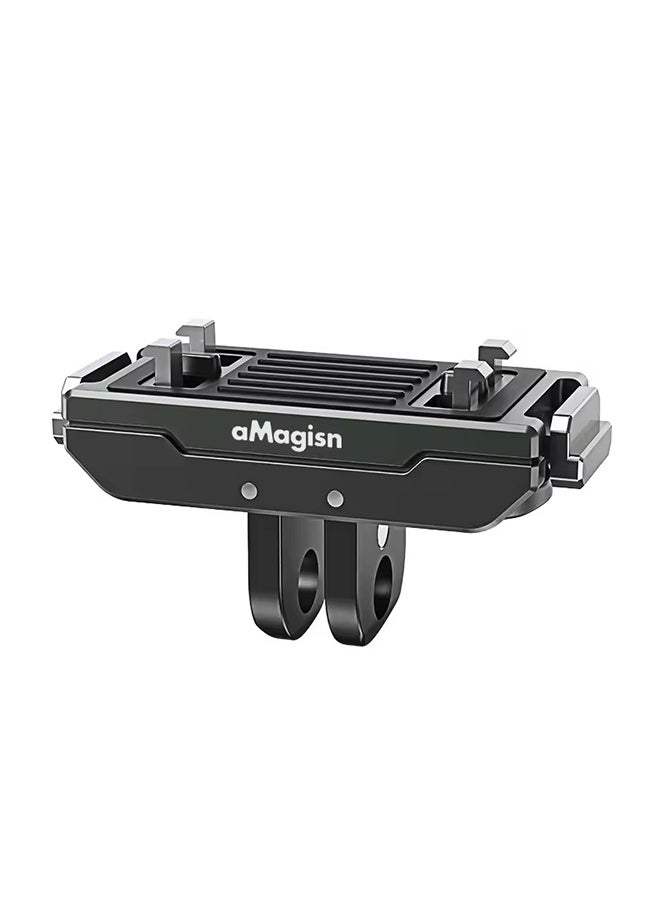 aMagisn Quick Release Mount for Insta360 X5,Aluminum Magnetic Base with 1/4 and 2-prong Adapter for Insta 360 X5 Accessories