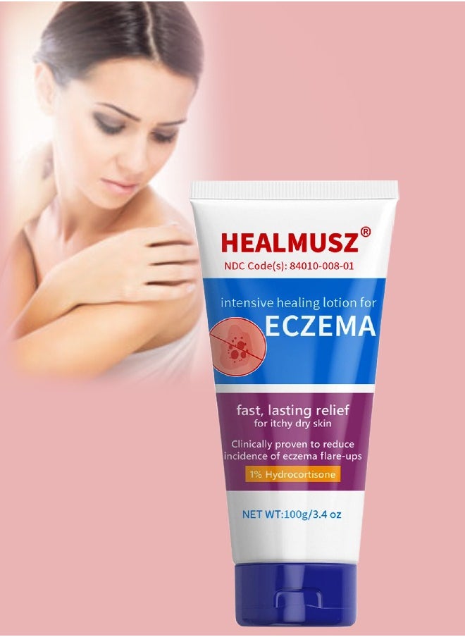 HEALMUSZ 100g Eczema Cream Anti Itch Cream for Eczema Prone and Dry Skin Relief for Itching Redness Flaking and Irritated Maximum Strength Eczema Relief Cream  - Image 1