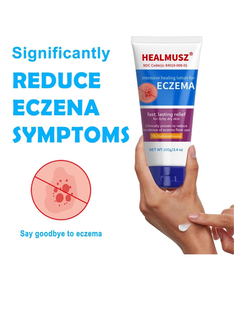 HEALMUSZ 100g Eczema Cream Anti Itch Cream for Eczema Prone and Dry Skin Relief for Itching Redness Flaking and Irritated Maximum Strength Eczema Relief Cream  - Image 3