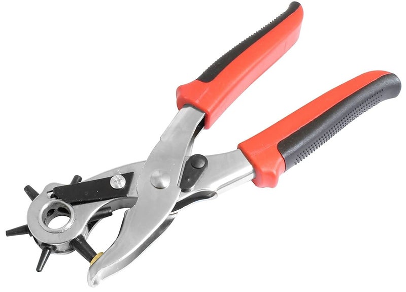 KANAbee Best Leather Hole Punch Set for Belts Watch Bands Straps Dog Collars Saddles Shoes Fabric DIY Home or Craft Projects Super Heavy Duty Rotary Puncher Multi Hole Sizes Maker Tool - Image 1