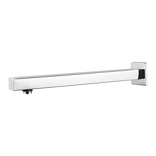 Ruhe® 12 Inches Premium Grade Stainless Steel Square Shower Arm with Flange - Image 1