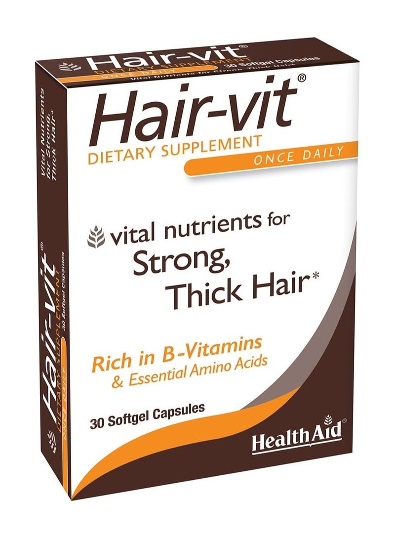 Health Aid - Hair-Vit helps to thicken hair- 30 Caps
