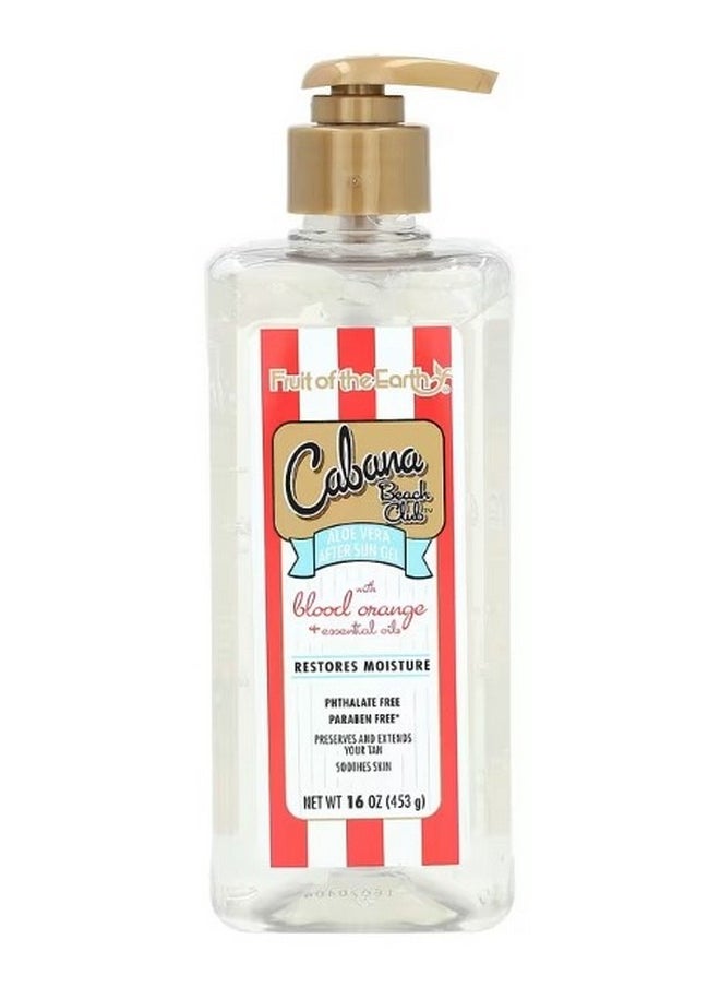 Fruit of the earth Cabana Beach Club Aloe Vera After Sun Gel with Blood Orange  Essential Oils 16 oz 453 g  - Image 1