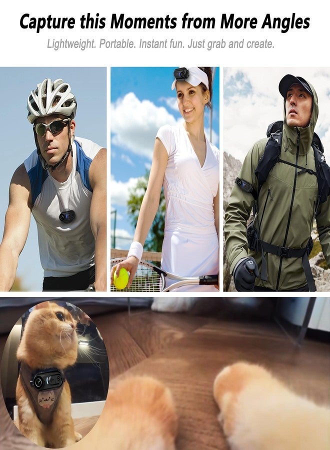SixBondsCam 4K Mini Body Camera with Stabilization, Wearable POV Action Cam with 64GB Storage, Magnetic Hands-Free Recording for Cycling, Travel, Work, Daily Vlogging - Image 4