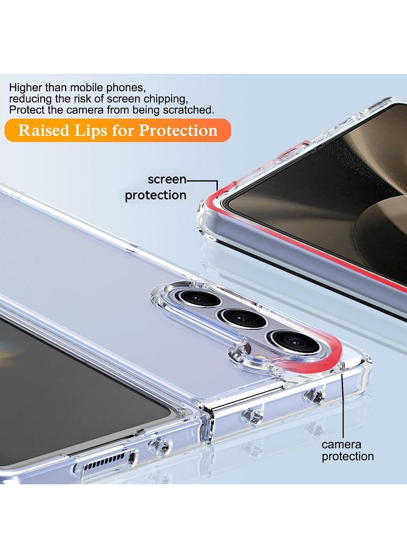 Captaintech Samsung Galaxy Z-Fold-5 Case Clear Transparent Unisex Women Men Back Protective Cell Phone Cover  - Image 2