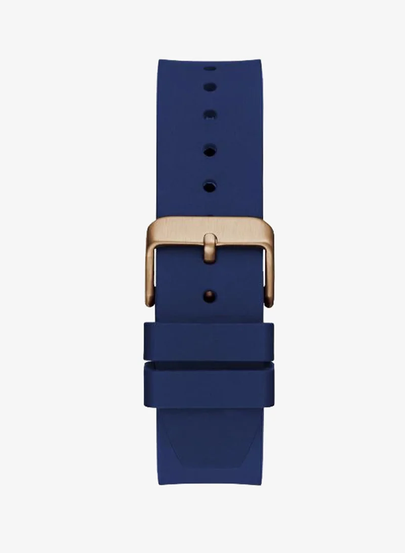 Guess  Mens Blue Rose Gold Tone Analog Watch for Men | Best Price UAE