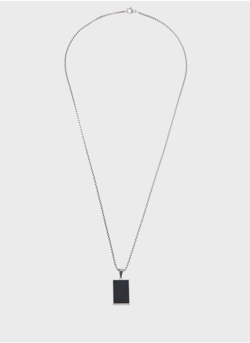 Robert Wood Pendant Chain Necklace  - Image 1