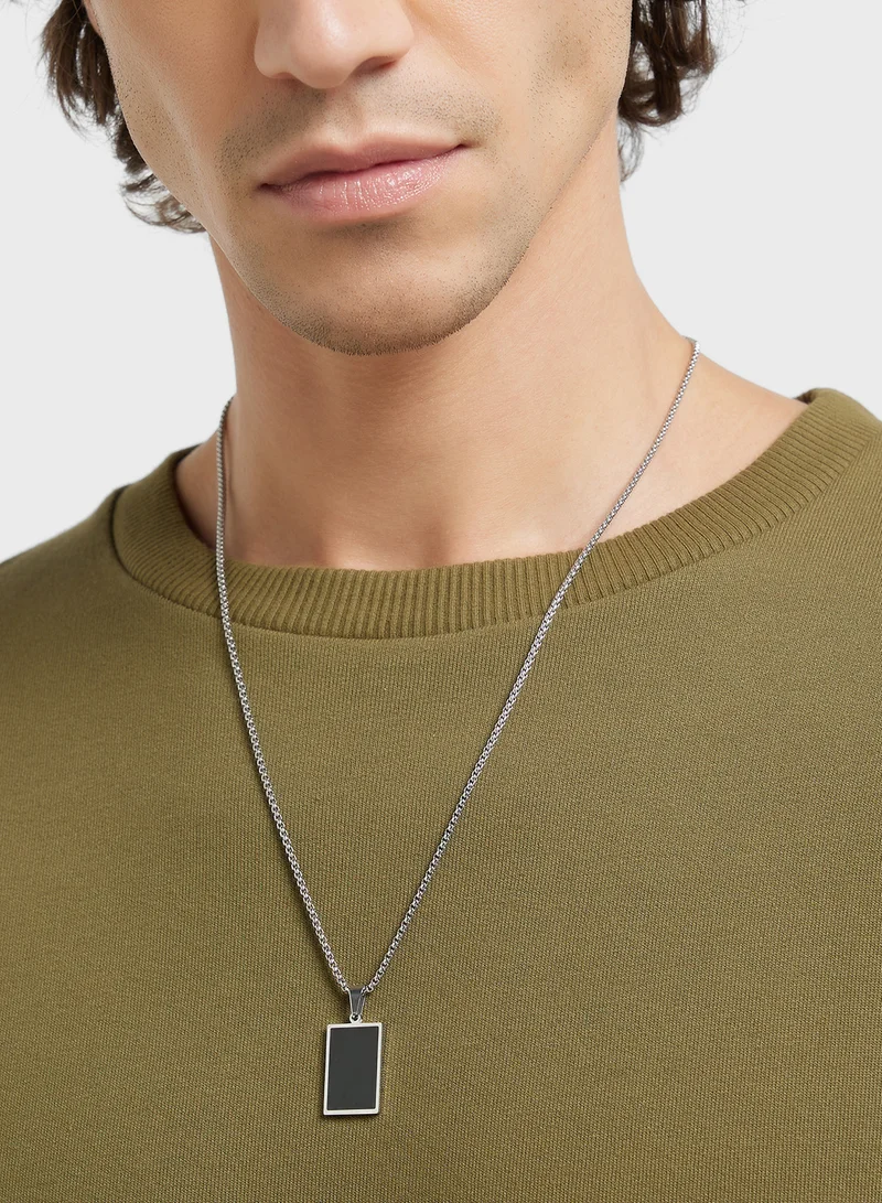 Robert Wood Pendant Chain Necklace