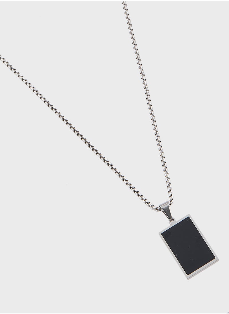 Robert Wood Pendant Chain Necklace  - Image 2