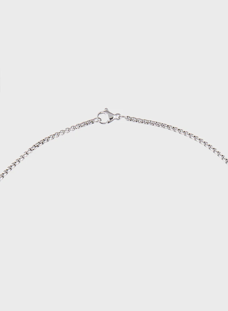 Robert Wood Pendant Chain Necklace
