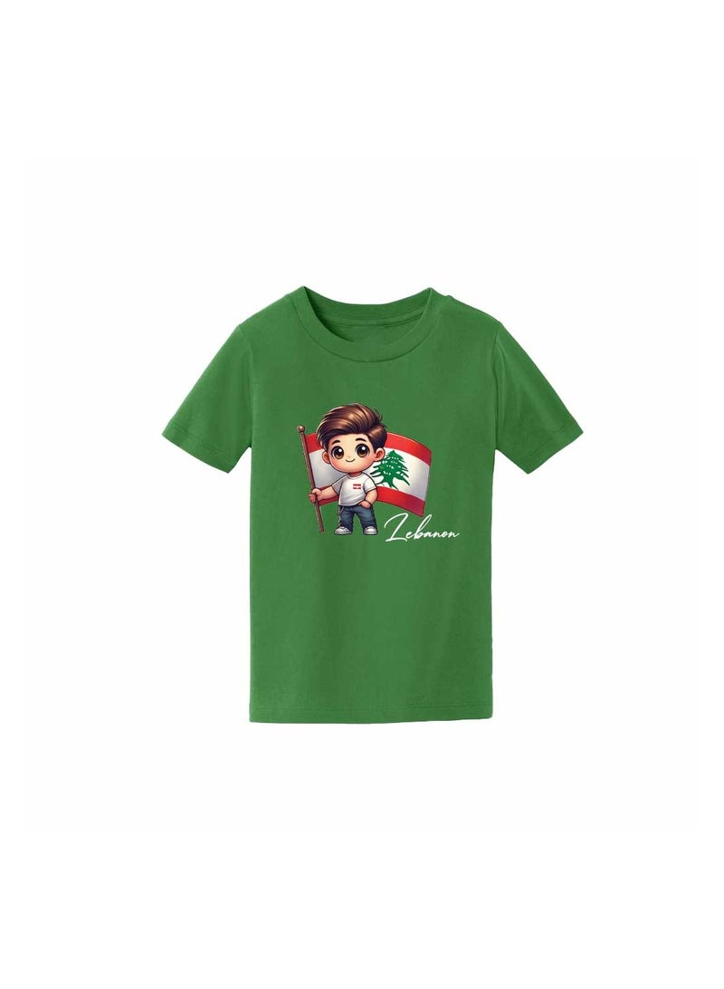 Lebanese Kids Boys T-Shirt Classic Round Neck And Short Sleeve Cotton Tshirt-Lebanese Boys T-Shirt Ideal For Daily Wear And Events