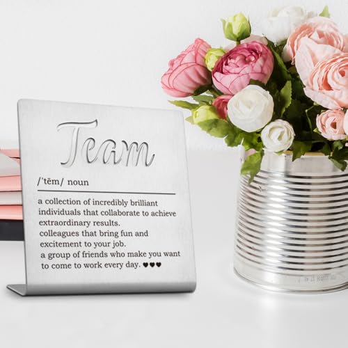FOKCBOCM Team Gifts for Employees, Coworker gifts for Women funny, Thank You Present for Coworker Women, Funny Team Definition Sign, Teamwork Quotes Motivational Quotes for Decor Signs & Plaques-LSG13 - Image 5