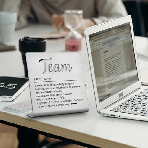 FOKCBOCM Team Gifts for Employees, Coworker gifts for Women funny, Thank You Present for Coworker Women, Funny Team Definition Sign, Teamwork Quotes Motivational Quotes for Decor Signs & Plaques-LSG13 - Image 4