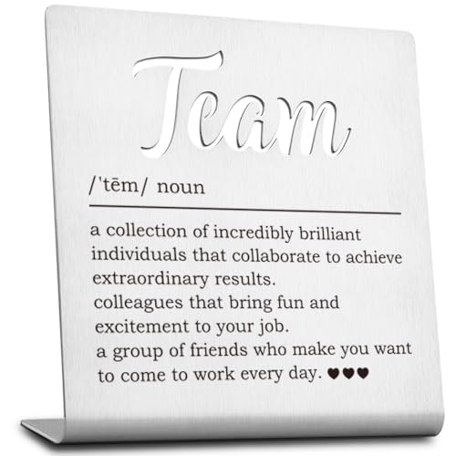FOKCBOCM Team Gifts for Employees, Coworker gifts for Women funny, Thank You Present for Coworker Women, Funny Team Definition Sign, Teamwork Quotes Motivational Quotes for Decor Signs & Plaques-LSG13 - Image 1