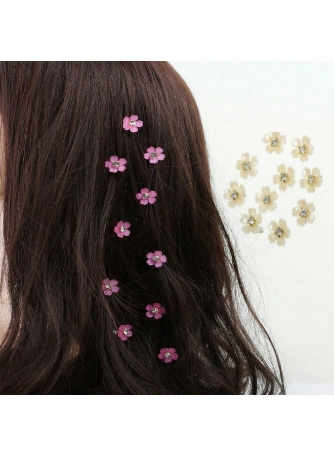 ٢٠ مشبك شعر صغير بشكل زهرة، مشابك كريستال للنساء والفتيات - Image 1