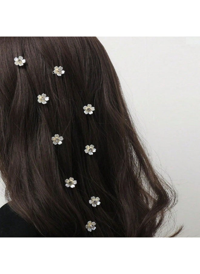 ٢٠ مشبك شعر صغير بشكل زهرة، مشابك كريستال للنساء والفتيات - Image 4