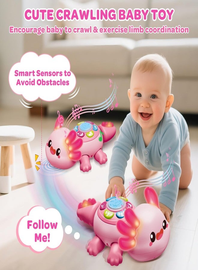 GMAOPHY Baby Axolotl Toys 6-12 Months,Tummy Time Musical Crawling Toys with Light,Interactive Early Educational Learning Toys for Infant 6-9-12 Months,Christmas Birthday Gifts for Toddlers 1 Year Old Boy Girl - Image 3