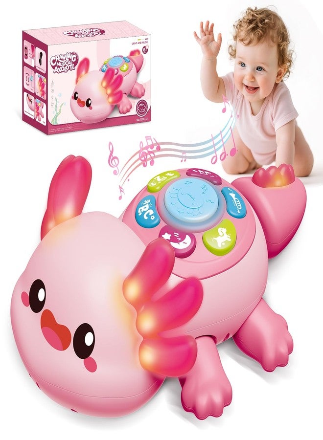 GMAOPHY Baby Axolotl Toys 6-12 Months,Tummy Time Musical Crawling Toys with Light,Interactive Early Educational Learning Toys for Infant 6-9-12 Months,Christmas Birthday Gifts for Toddlers 1 Year Old Boy Girl - Image 1