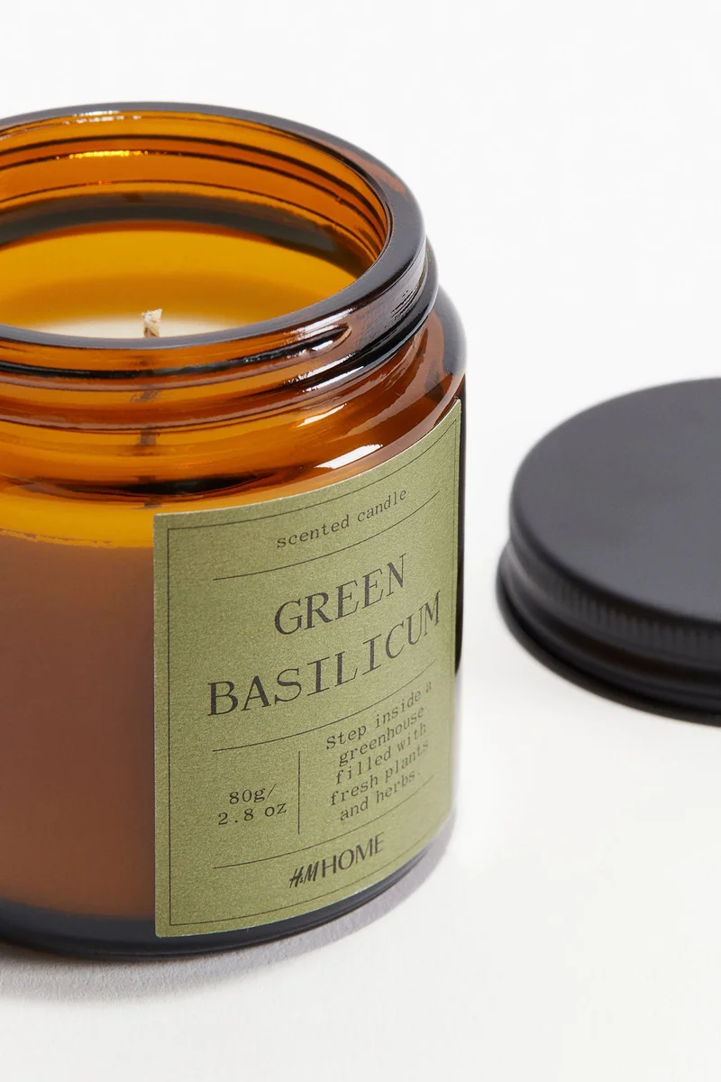H&M Small scented candle in glass holder