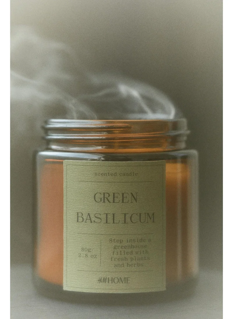 اتش اند ام Small scented candle in glass holder