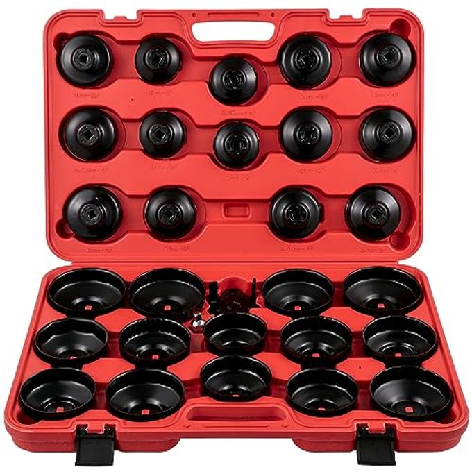 VEVOR Oil Filter Socket Set, 30 Pcs, Steel, Black, 3-Jam Wrench - Image 4