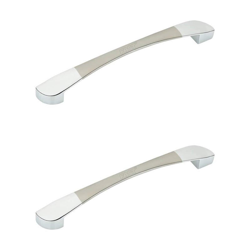 FAST CP Pandadi Chrome Plated and Stainless Steel Silver Finish Furniture Cabinet Pull Handle for Cabinets Door & Drawer 2pcs (160mm 8inch) - Image 3
