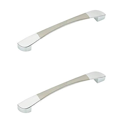 FAST CP Pandadi Chrome Plated and Stainless Steel Silver Finish Furniture Cabinet Pull Handle for Cabinets Door & Drawer 2pcs (160mm 8inch) - Image 1