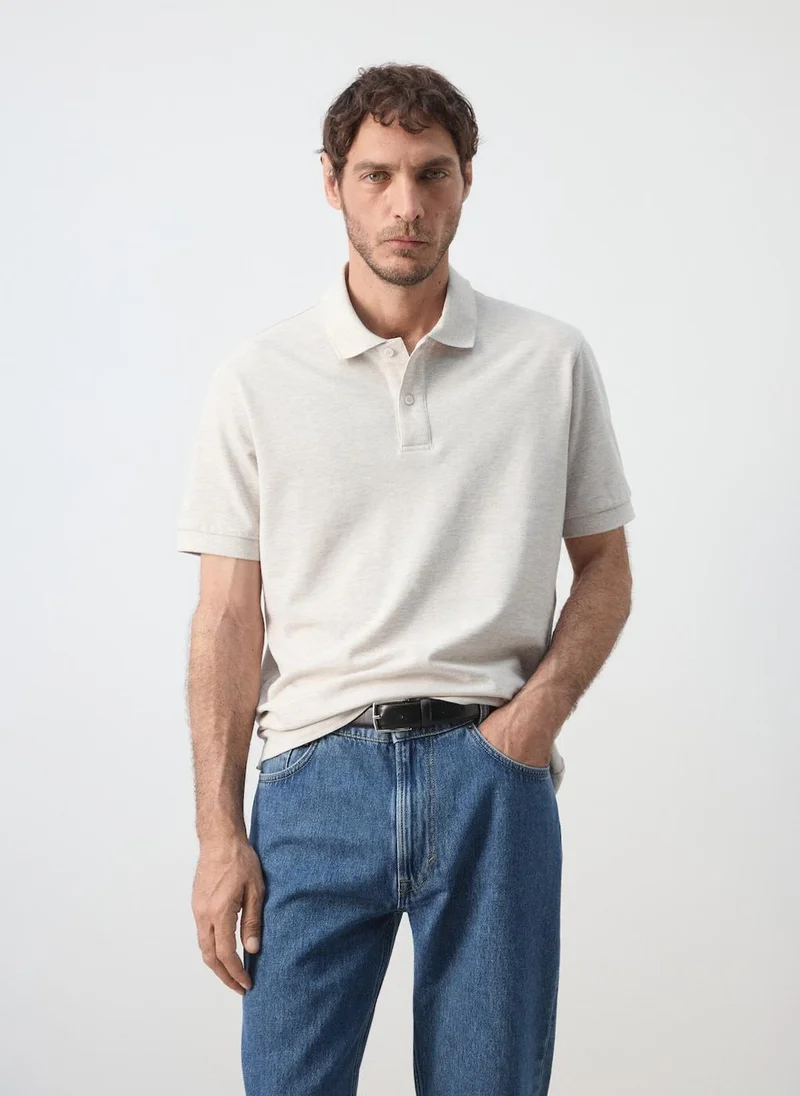 Mango Man Regular-Fit Cotton Piqué Polo Shirt