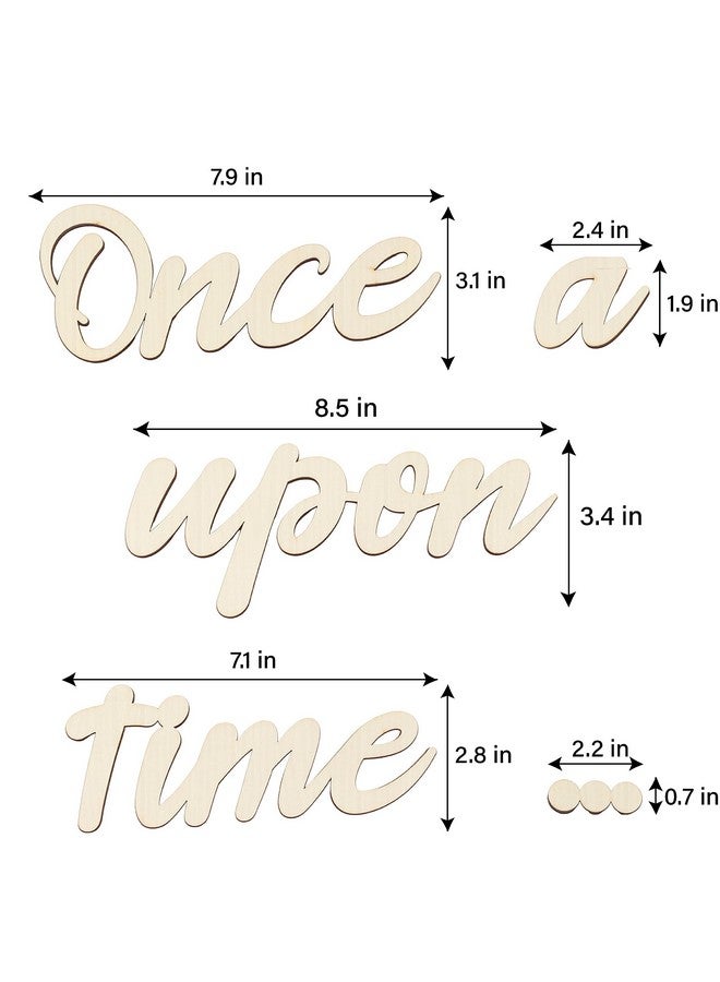 Longan Craft Once Upon a Time Sign Nursery Decor Once Upon a Time Wood Sign Wall Decor for Reading Corner Kids Room Family Bookshelf Home Décor Birthday Present DIY Decoration - Image 2