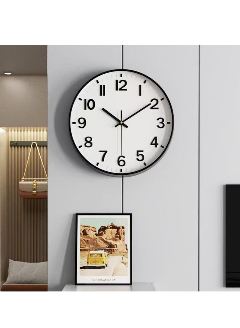 GUDOO Wall Clocks Battery Operated, 12” Large Wall Clock for Living Room Bedroom Classroom Decor, Kitchen Clock, Modern Wall Clock, Non-Ticking Silent Clock (White) - Image 5