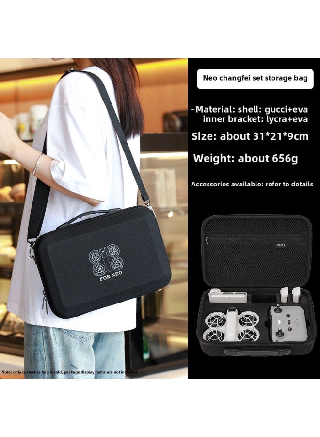 Bkano Is Suitable For DJI Neo Cosmetics Bag For DJI Neo Bag Changfei Suit Bag Cosmetics Bag Storage Box Box-Color:Neo Changfei Version Black Shoulder Storage Box-Size:About 31*21*9cm  - Image 1