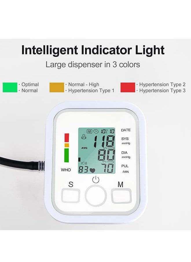Generic - Blood Pressure Monitor for Home Use Extra Large Cuff Automatic Upper Arm Digital Blood Pressure Machine,Large Display with LED Background Light (White-Upper Arm) - Image 1