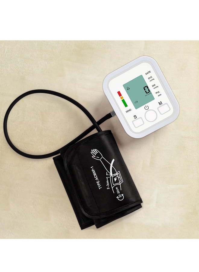 Generic - Blood Pressure Monitor for Home Use Extra Large Cuff Automatic Upper Arm Digital Blood Pressure Machine,Large Display with LED Background Light (White-Upper Arm) - Image 1