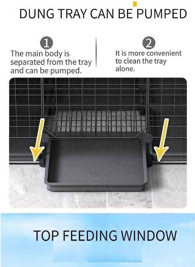 Generic 1 Tier Cat Cage Indoor Large Detachable Metal Wire Pet Playpen Cage DIY Small Animal Enclosures Kennels for Cat Kitten Puppy Black  - Image 5