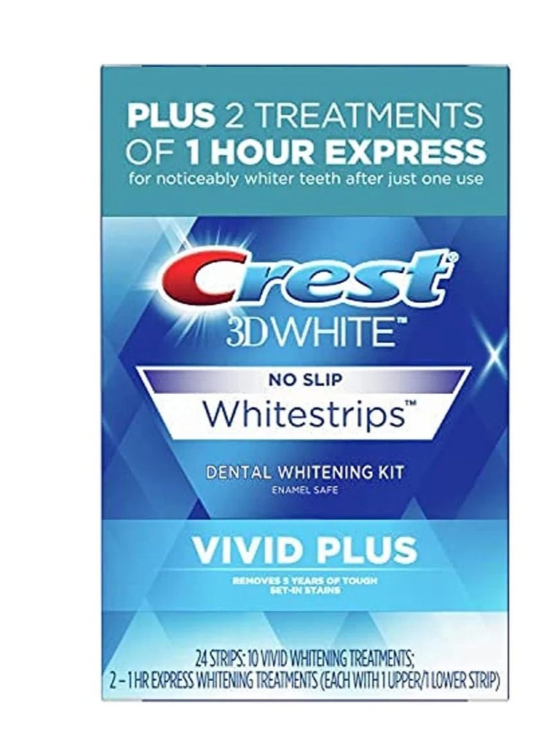 Crest - Whitestrips Vivid Plus Teeth Whitening Strip Kit 24 Count|Crest Pro-Health Gum Detoxify Toothpaste Deep Clean 3.7 oz - Image 1