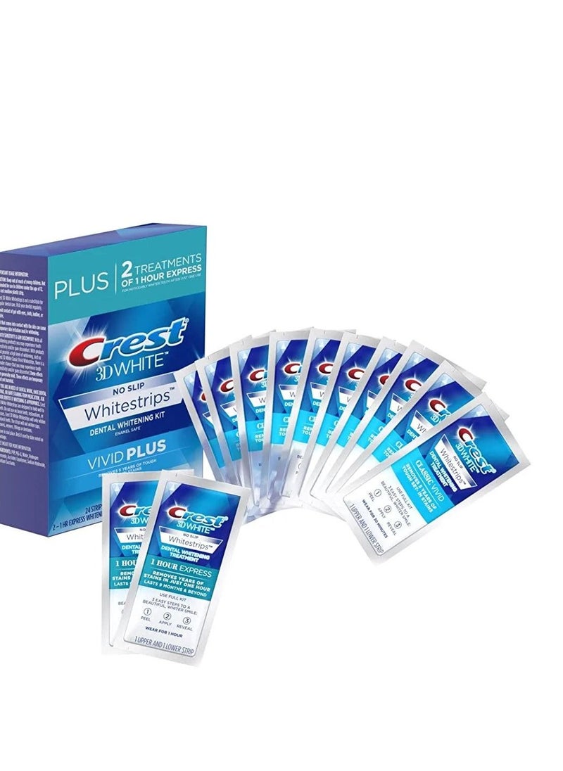 Crest - Whitestrips Vivid Plus Teeth Whitening Strip Kit 24 Count|Crest Pro-Health Gum Detoxify Toothpaste Deep Clean 3.7 oz - Image 1