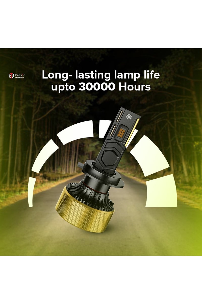 توبيز مصابيح أمامية LED فائقة السطوع EC-75 H7 من توبي، قطعتان، 15000 لومن، 150 واط/زوج، مقاومة للماء IP65، تبريد مزدوج من أنابيب النحاس، وناقل حركة ذكي للقيادة الليلية الشاقة - Image 5