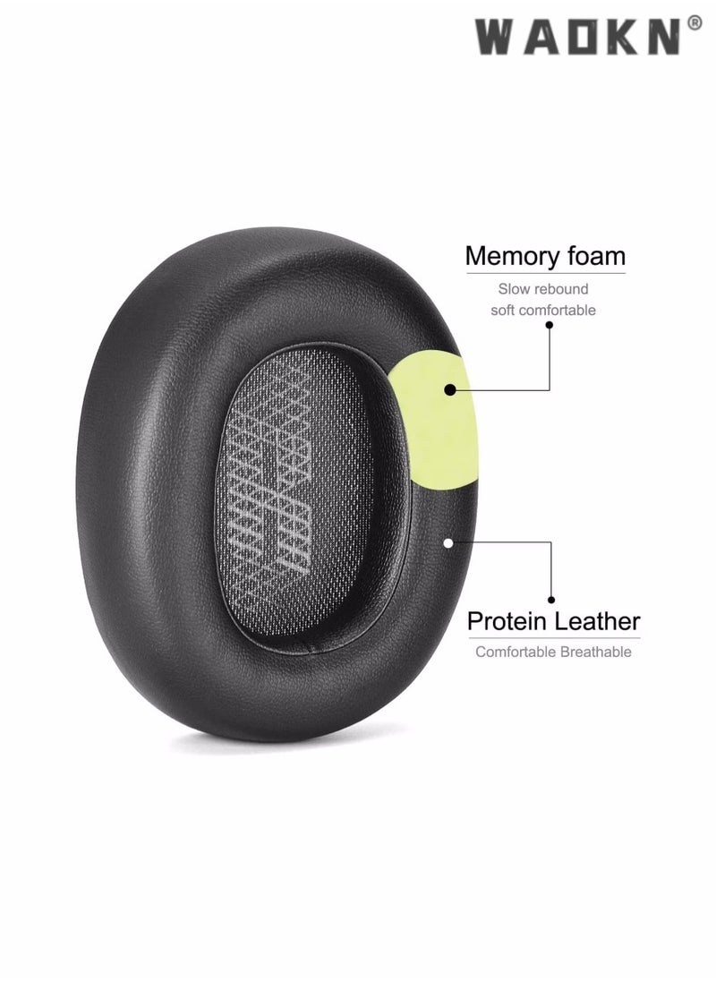 WAOKN Ear Cushion Memory Foam Ear Pads Replacement Earphone Sleeves Earmuffs Sponge Covers Compatible with JBL E65 E65BTNC / Duet NC / Live 650BTNC Live 660 BTNC Headphone ( Black )  - Image 3