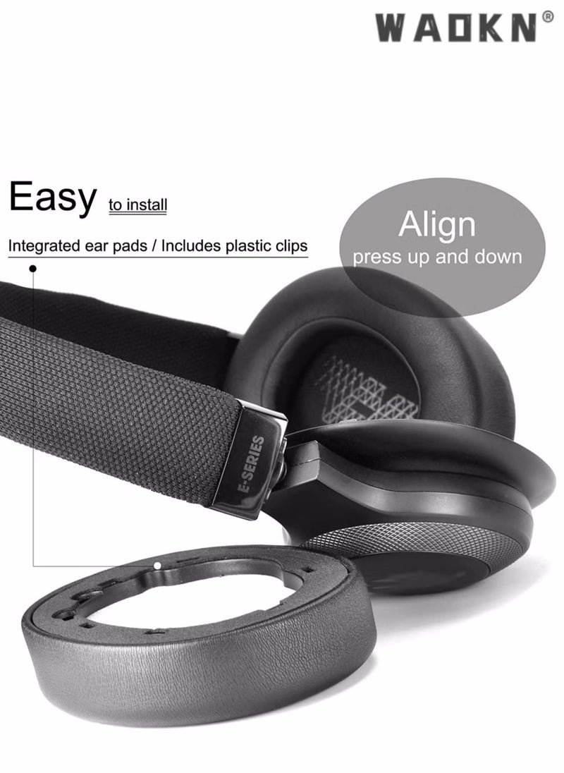 WAOKN Ear Cushion Memory Foam Ear Pads Replacement Earphone Sleeves Earmuffs Sponge Covers Compatible with JBL E65 E65BTNC / Duet NC / Live 650BTNC Live 660 BTNC Headphone ( Black )  - Image 4