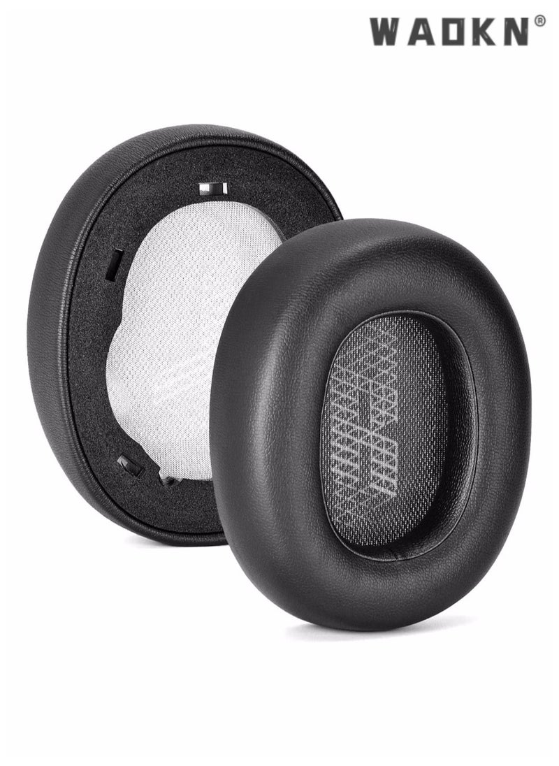 WAOKN Ear Cushion Memory Foam Ear Pads Replacement Earphone Sleeves Earmuffs Sponge Covers Compatible with JBL E65 E65BTNC / Duet NC / Live 650BTNC Live 660 BTNC Headphone ( Black )  - Image 1