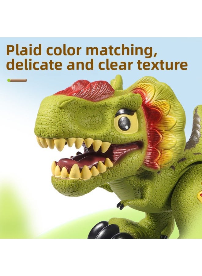 null - Cartoon Q Dinosaur Doll Toy Dinosaur Children's Ornaments Sounding Light Triceratops Raptor Toy-Specifications:Medium-Velociraptor [Color Box-Silent Light]] - Image 1