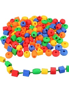 RAINBOW TOYFROG Lacing Beads For Toddlers (60 Stringing Beads,4 Strings) -Educational Montessori Preschool Activities,Toddler Sensory Occupational Therapy Toys Autism Ot (With Storage Bag)  - Image 1