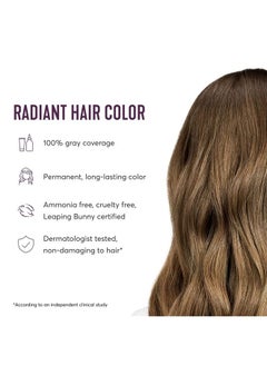 Madison Reed Radiant Hair Color Kit, Light Neutral Brown for 100% Coverage of Resistant Gray Hair, Ammonia-Free, 7.5NNA Umbria Light Brown, Permanent Hair Dye, Pack of 1  - Image 4