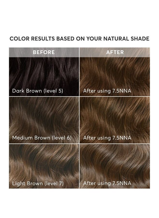 Madison Reed - Radiant Hair Color Kit, Light Neutral Brown for 100% Coverage of Resistant Gray Hair, Ammonia-Free, 7.5NNA Umbria Light Brown, Permanent Hair Dye, Pack of 1 - Image 1