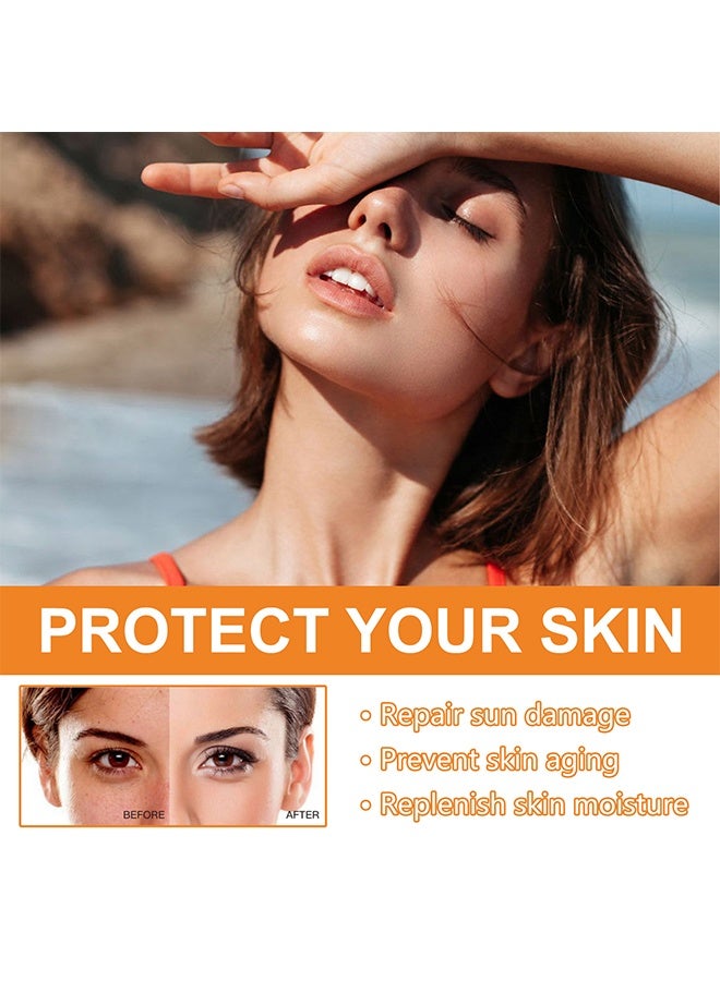 OUHOE UVB/UVA Protection Sunscreen Lotion,BODY & FACE Sunscreen Lotion,Vitamin E SPF 100 UVA/UVB Protection,Very Water & Sweat Resistant Lightweight ,Non Greasy Quick Absorption Protection from Skin burn Damage 50G - Image 3