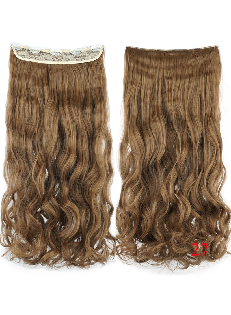 إستيل إطالة شعر Eestelle برأس كامل من قطعة واحدة طويلة مفرودة ومموجة ، مع 5 مشابك ، مناسبة للنساء والفتيات (# 27 ، موجة الجسم) - Image 2