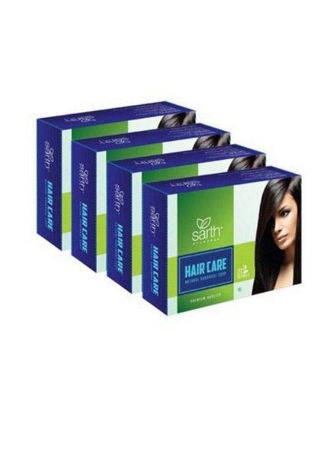 SARTH AYURVEDA - Shikakai Amla Rita With Coconut Oil Hair Wash Shampoo Bar Soap 4 Soaps X 100 Gms - Image 1